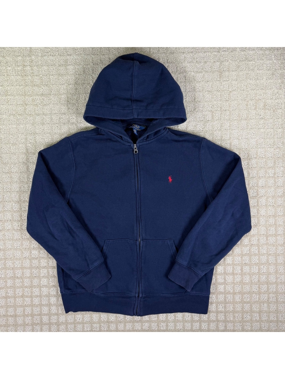 Polo Ralph Lauren Navy Zip Hoodie Youth L 14/16